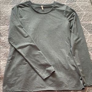 BR grey metallic LS top